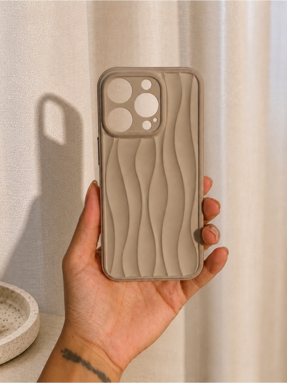 Neutral Beige Wave Texture Phone Case for Cell Phones